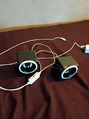 Logitech Black and White Mini USB Computer Speakers